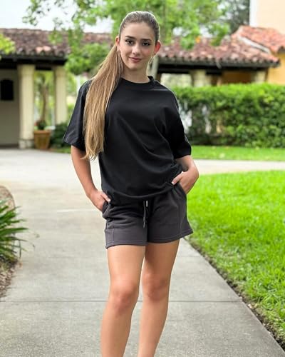Women Cotton T-Shirts Oversized Crewneck Short Sleeve Summer Casual Tops Unisex Adult