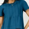 Womens Babydoll Tops Short Sleeve Peplum Pleated Summer T-Shirts Casual Loose Fit Flowy Tshirts 2025