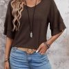 41vGTFC4E1L.jpg Womens Top Ruffle Sleeve Blouses V Neck T Shirts Casual Outfit Bell Sleeve Tee Spring Fall Summer Fashion Clothes Cute Tunic