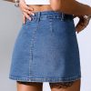 41w5COnFGDL.jpg Jean Skorts for Woman High Waisted Stretchy Denim Skirt with Shorts Mini Skirt with Pockets