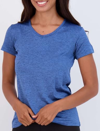 5 Pack Women??s Short Sleeve V-Neck Workout T-Shirts ?C Athletic Gym Fitness Pilates Plus Size Active Tees