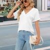 3 Pack T-Shirts Short Sleeve V Neck Tops for Women 2025 Fashion Summer Loose Fit Cute Tee Clothes Trendy Fashion Outfits
