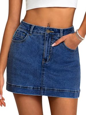 Jean Skorts for Woman 2025 Trendy High Waisted Y2k Mini Skirt Stretchy Denim Shorts Skort Country Concert Outfits