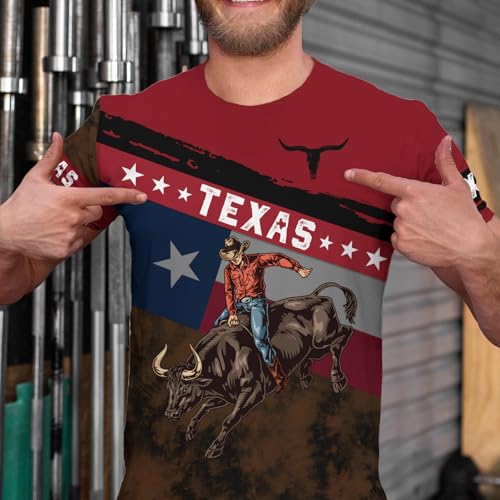 Men's American State T-Shirts 3D Printed Novelty Graphic Short Sleeve Shirts Casual Crew Neck Tees Unisex Fashion Tops