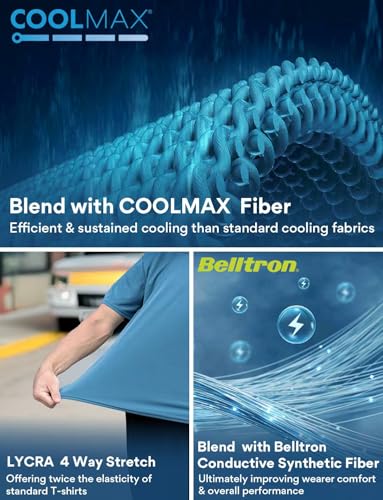 516NfmgmM4L.jpg Ultra Soft Bamboo Viscose T-Shirts Coolmax Cooling Lightweight Workout Mositure Wicking Casual Crew Neck Tee