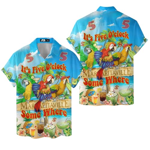 Casual Neon Hawaiian Shirt for Men Vintage Basic Mens Hawaiian Shirts Short Sleeve Button Down Shirt Men