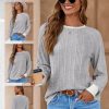 Long Sleeve Shirts for Women Casual Fashion Loose Fit Womens Tops Crewneck Basic Pullover Tunics