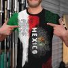 Mexico T-Shirt Mexican Flag Shirt Unisex Round Neck Short Sleeve 3D T-Shirt Top