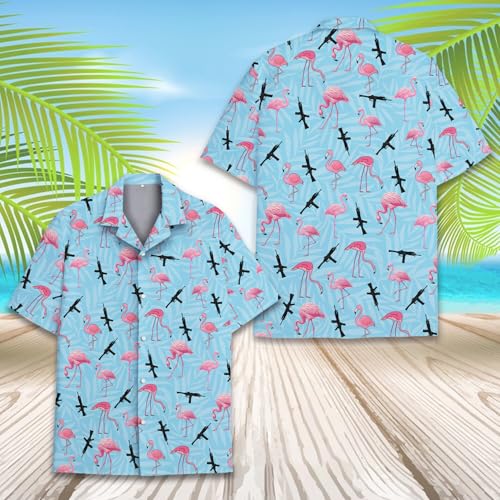 Pineapple Hawaiian Shirt for Men Women, Leopard Pineapple Button Down Shirt Mens Casual Short Sleeve Shirt