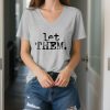 Let Them Shirts for Women V-Neck Inspirational Graphic Tees Mental Health Tops