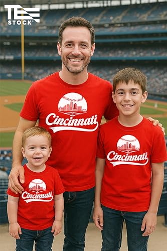 Baseball Shirt Fan Cityscape T-Shirt with Urban Skyline Graphic