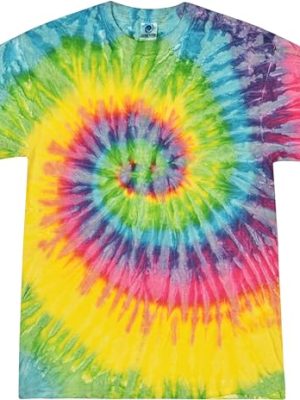 Tie Dye T-Shirts for Men and Women - Unisex Short Sleeve Tie-Dye T Shirts for Adults
