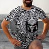 Aztec Mexican Shirts Short Sleeves Summer Mexico Shirt Mexico Jersey Unisex 3D Shirts