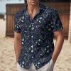 Halloween Shirt for Men Women, Casual Button Up Shirt Unisex, Short Sleeve Hawaiian Aloha Shirts