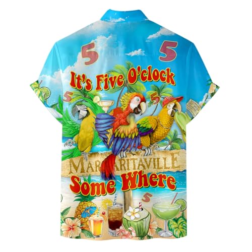 Casual Neon Hawaiian Shirt for Men Vintage Basic Mens Hawaiian Shirts Short Sleeve Button Down Shirt Men