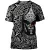 Aztec Mexican Shirts Short Sleeves Summer Mexico Shirt Mexico Jersey Unisex 3D Shirts