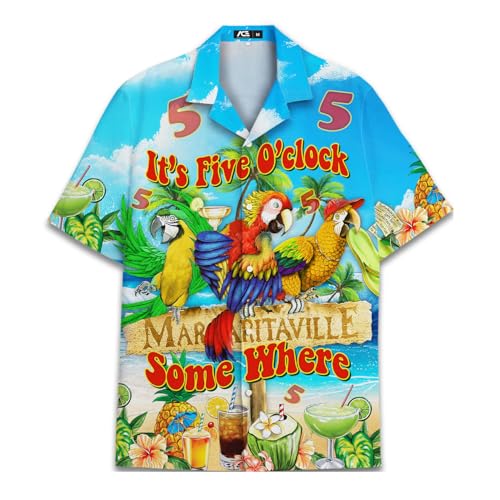 Casual Neon Hawaiian Shirt for Men Vintage Basic Mens Hawaiian Shirts Short Sleeve Button Down Shirt Men