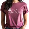 Unisex Believe T-Shirt | Graphic Vacation Tee | Perfect for Casual Everyday Designer Printed Wear Tshirt