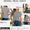 Womens Summer Tops Crewneck Short Sleeve T Shirts Casual Textured Work Shirt Loose Blouses