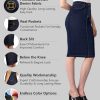 Womens Stretch Pencil Skirts with Functional Pockets, A Line & Destructed Mini Denim Skirts