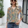 51rdgCnqUdL.jpg Women's 2025 Fashion Tops 3/4 Length Sleeve Business Casual Blouses Summer Tees Shirts S-4X