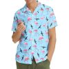 Pineapple Hawaiian Shirt for Men Women, Leopard Pineapple Button Down Shirt Mens Casual Short Sleeve Shirt