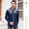 Western Shirts for Men Cowboy Shirts Long Sleeve Embroidered Country Shirt Slim Fit Button Down Shirt Casual Work