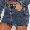 Women's High Waisted Denim Mini Skirt