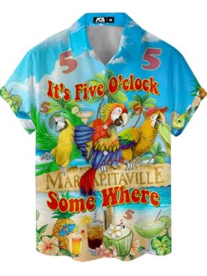Casual Neon Hawaiian Shirt for Men Vintage Basic Mens Hawaiian Shirts Short Sleeve Button Down Shirt Men
