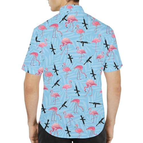 Pineapple Hawaiian Shirt for Men Women, Leopard Pineapple Button Down Shirt Mens Casual Short Sleeve Shirt