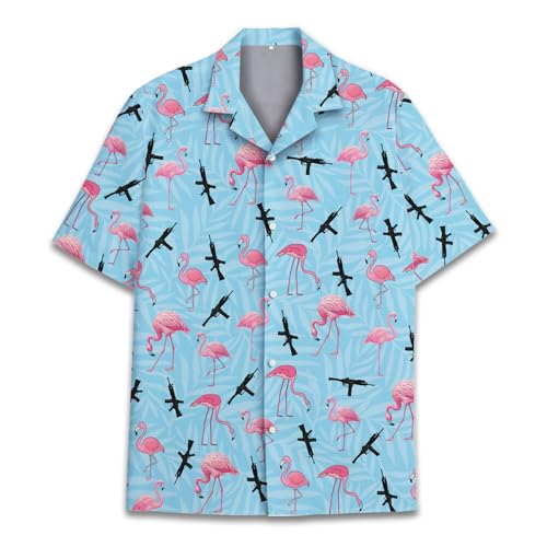 Pineapple Hawaiian Shirt for Men Women, Leopard Pineapple Button Down Shirt Mens Casual Short Sleeve Shirt