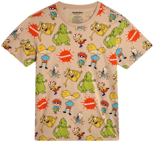 51wugif0nuL.jpg Women's and Men's Graphic Tee - Rugrats All Over Print Crewneck Short Sleeve Unisex Tshirts for Adults (S-XL)