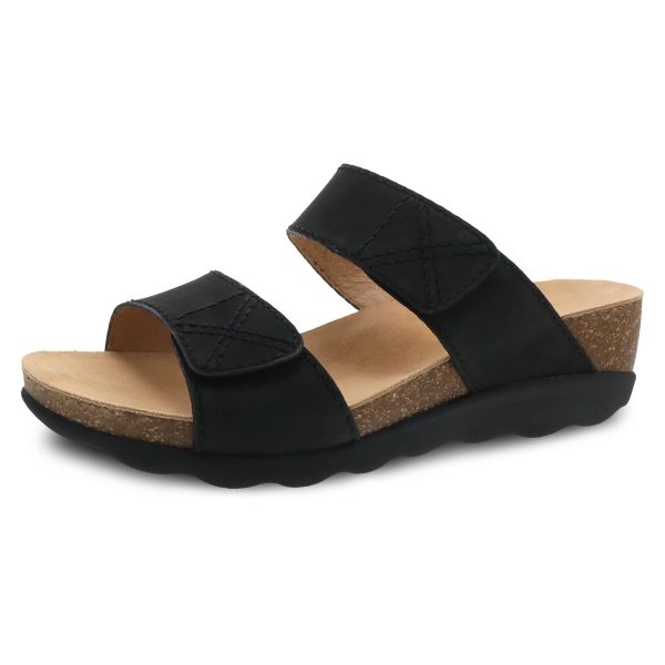 Maddy Slip-On Wedge Sandal for Women ?CComfortable Wedge Shoes with Arch Support ?CFully Adjustable Straps with Hook & Loop
