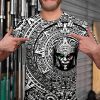 Aztec Mexican Shirts Short Sleeves Summer Mexico Shirt Mexico Jersey Unisex 3D Shirts