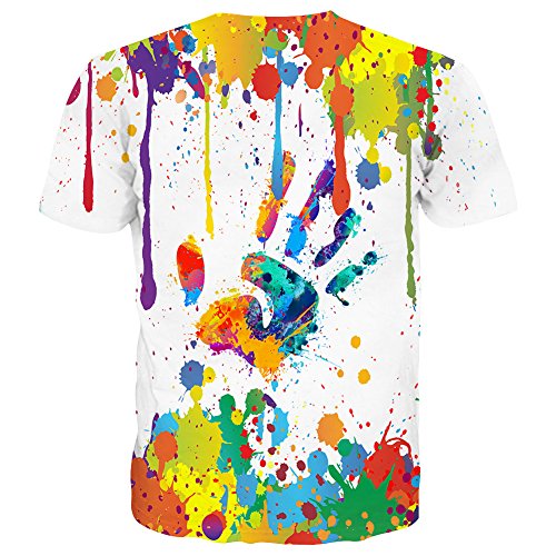 Unisex 3D Colorful Print Graphic Tee Shirts for Men Women and Teens