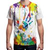 Unisex 3D Colorful Print Graphic Tee Shirts for Men Women and Teens