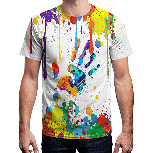 Unisex 3D Colorful Print Graphic Tee Shirts for Men Women and Teens