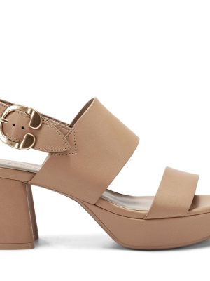 Women's Camera Platform Heeled Sandal