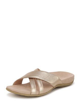 Women's Rest Zarie Slide Sandals- Supportive Sandals and Indoor/Outdoor Slip Ons That Includes an Orthotic Insole and Cushioned