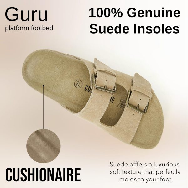 Guru Platform Sandals Women Footwear ?C Comfortable Genuine Leather Footbed Studded Chunky Slide Summer Sandals for Women 2025