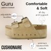 Guru Platform Sandals Women Footwear ?C Comfortable Genuine Leather Footbed Studded Chunky Slide Summer Sandals for Women 2025