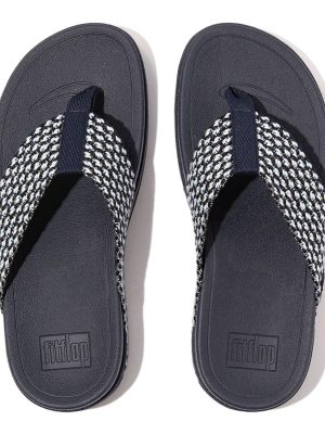 Women's Surfa Multi-Tone Webbing Toe-Post Sandals Wedge